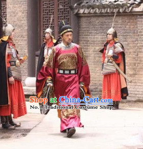 Chinese Ancient Detective Theme Photography Costumes and Hat for Men