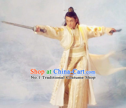 Chinese Ancient Prince Swordsman Dresses Complete Set for Men