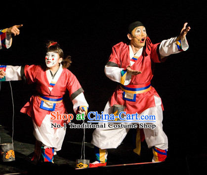 Korean Ancient Stage Performance Clown Dance Costumes