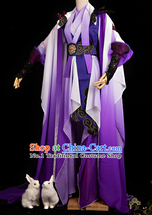 Chinese Purple Fairy Costumes COSPLAY Complete Set