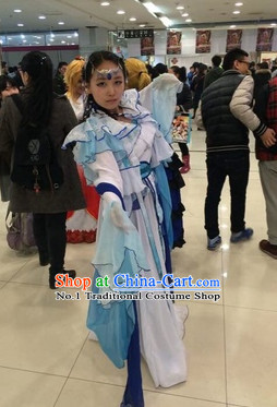 Blue Chinese Classical Cosplay Costumes