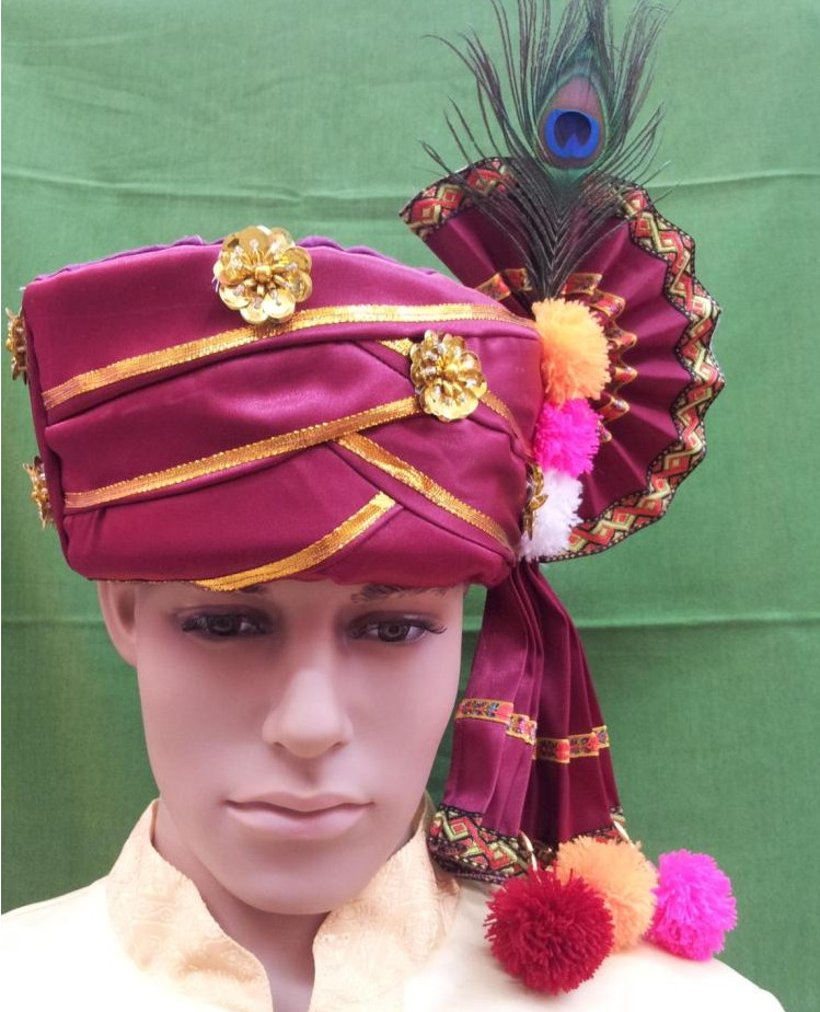 Asian Thailand Traditional Peacock Headwear for Men