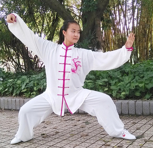 Embroidered Phoenix Kung Fu Pants and Blouse Complete Set for Women