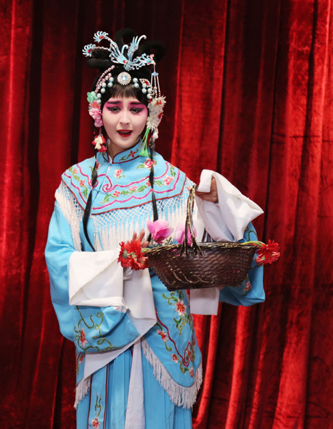 China Opera Lin Daiyu Stage Costumse and Headwear for Women.