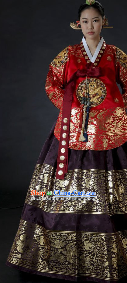 Dangui Korean Royal Costumes Traditional Korean Queen Princess Ceremony Costume for Women