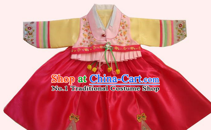 Traditional Korean Clothing Custom Made Baby Dangwi Hanbok for Birthday Party Halloween