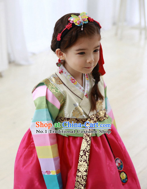 Korean Traditional Girls Hanbok Dress Ceremonial Clothing Korean Fashion Shopping online