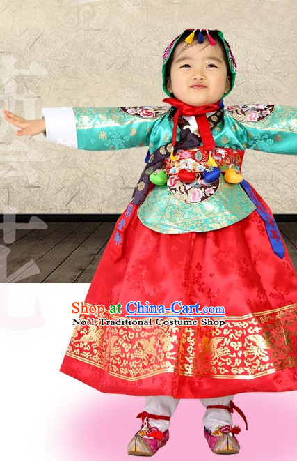 Korean Princess Traditional Birthday Hanbok Clothing Dress online Kids Clothes Designer Clothes