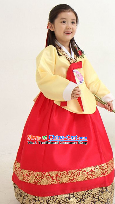 Top Korean Traditional Custom Made Birthday Princess Hanbok Complete Set for Girls