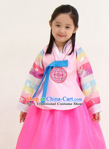 Top Korean Traditional Custom Made Birthday Hanbok Complete Set for Girls