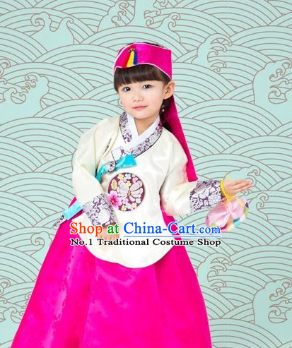 Top Korean Traditional Custom Made Birthday Hanbok Complete Set for Girls