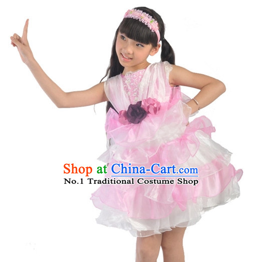 Custom Made Kid Dance Costumes Ballerina Costume Burlesque Costumes Salsa Costumes