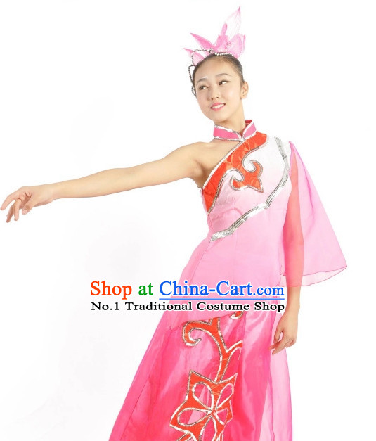 Custom Made Chinese Ethnic Group Dance Costumes Team Dance Costumes for Women