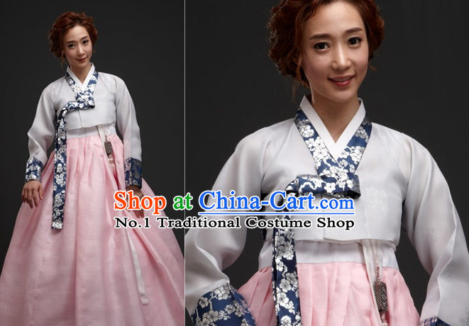 Korean Women Fashion Traditional Hanbok Wedding Dress Complete Set