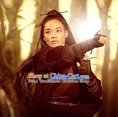 China Ancient Female Killer Swordswomen Film Costumes Complete Set for Women