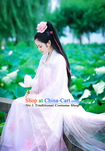 Chinese Tang Dynasty Ruqun Hanfu Clothing China Civilization and Hair Jewelry Complete Set for Women