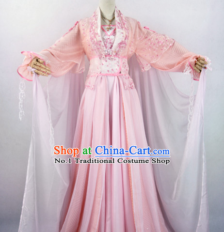 Chinese Ancient Pink Empress Fairy Costume Complete Set for Women