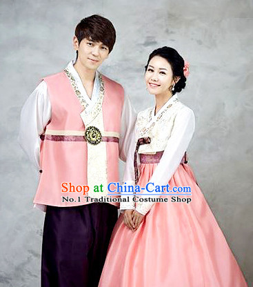 Korean Traditional Hanbok Formal Dresses Special Occasion Dresses for Couple