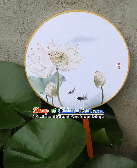 Chinese Traditional Lotus Fan