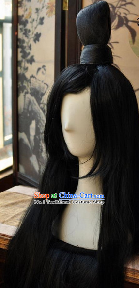 Asian Traditional Chinese Long Wig Ancient Costume Wigs for Men