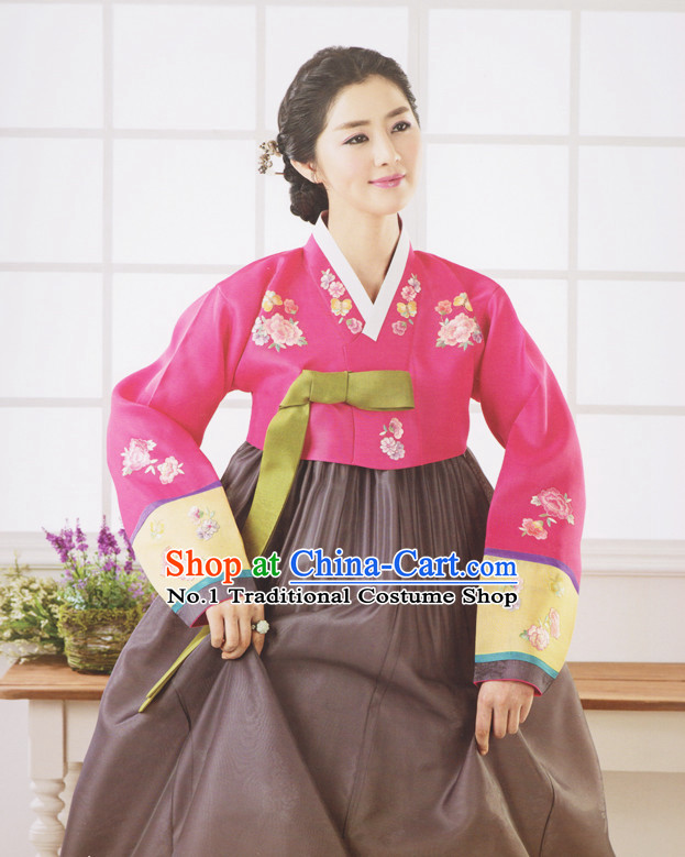 Korean Traditional Womens Brides Wedding Dress Suit