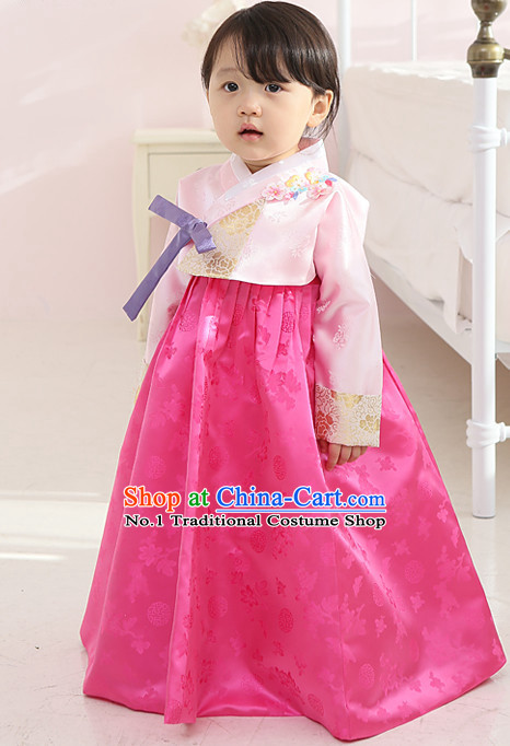 Korean Traditional Hanbok Clothing for Girls