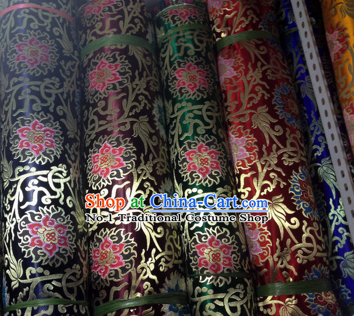 Chinese Tibetan Brocade Embroidered Fabric Upholstery Material Dress Material