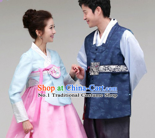 Korean Couple National Costumes Traditional Costumes Korean Fashion Style