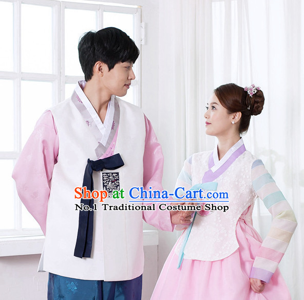 Korean Couple National Costumes Traditional Costumes Korean Fashion Style