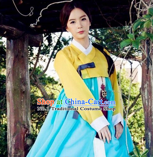 Korean Woman Traditional Clothes Hanbok Dress Shopping