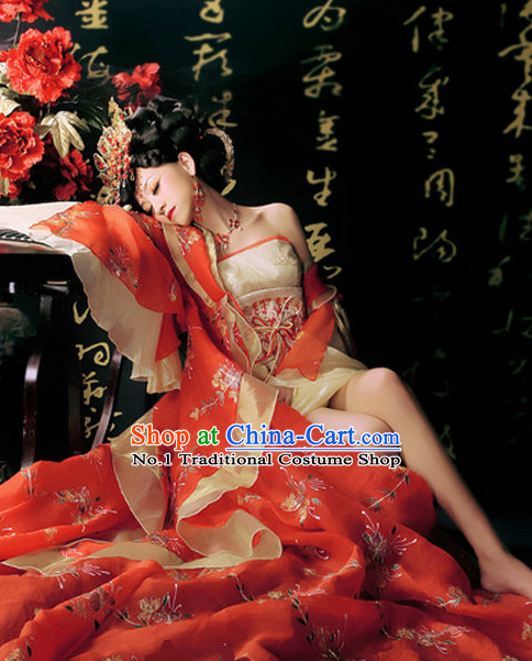 Chinese Wedding Dress and Hair Jewelry Full Set