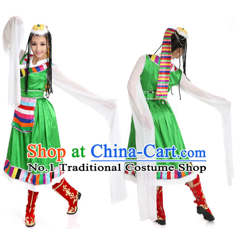 Chinese Girls Dancewear Tibet Dance Stores online and Headpieces for Women