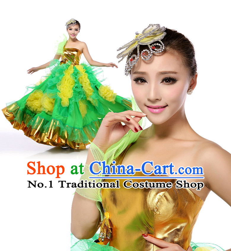 Chinese Stage Costumes Dance Stores Dance Gear Dance Attire and Hair Accessories