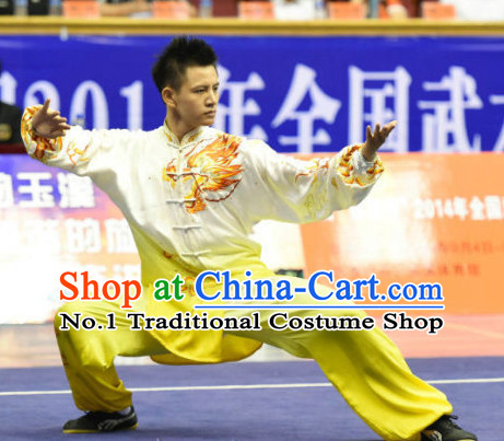 Top Dragon Embroidery Tai Chi Yoga Clothing Yoga Wear Yang Tai Chi Quan Kung Fu Contest Uniforms for Men