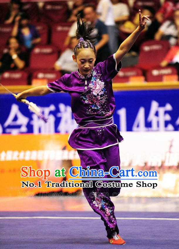 Top Competition Martial Arts Uniforms Martial Arts Supplies Kung Fu Swords Sword Championship Uniform for Women