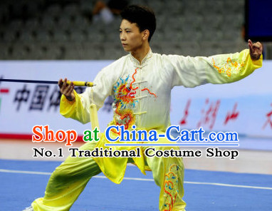 Top Tai Chi Costumes Taijiquan Costume Aikido Chikung Tichi Uniforms Quigong Uniform Thaichi Martial Art Qi Gong Combat Clothing Competition Uniforms