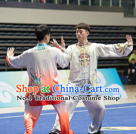 Top Tai Chi Costumes Taijiquan Costume Aikido Chikung Tichi Uniforms Quigong Uniform Thaichi Martial Art Qi Gong Combat Clothing Competition Uniforms for Men