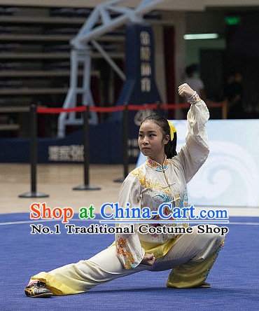 Top Dragon Embroidery Tai Chi Costumes Taijiquan Costume Aikido Chikung Tichi Uniforms Quigong Uniform Thaichi Martial Arts Qi Gong Combat Clothing Competition Suit for Women