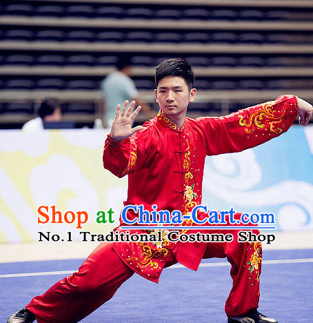 Top Embroidered Tai Chi Sword Championship Costumes Taijiquan Costume Aikido Chikung Tichi Swords Uniforms Quigong Uniform Thaichi Martial Arts Qi Gong Combat Clothing Competition Uniforms