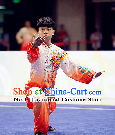 Top Embroidered Tai Chi Sword Championship Costumes Taijiquan Costume Aikido Chikung Tichi Swords Uniforms Quigong Uniform Thaichi Martial Arts Qi Gong Combat Clothing Competition Uniforms