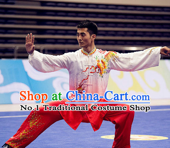 Top Embroidered Tai Chi Sword Championship Costumes Taijiquan Costume Aikido Chikung Tichi Swords Uniforms Quigong Uniform Thaichi Martial Arts Qi Gong Combat Clothing Competition Uniforms