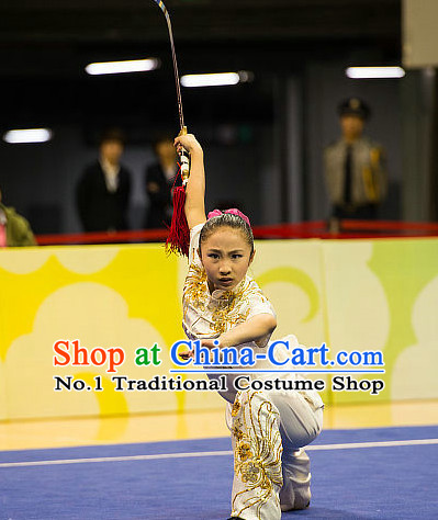 Top Chinese Kung Fu Sword Uniforms Kungfu Uniform Martial Arts Competition Costumes for Women