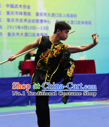 Top Chinese Monkey Boxing Kung Fu Stick Wooden Dummy Hung Gar Taekwondo Gear Taekwondo Equipment Kung Fu Moves Chinese Kungfu Costume Wing Chun Costumes Competition Uniforms