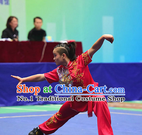 Top Martial Arts Competition Uniform Kung Fu Suit Eagle Fist Mantis Boxing Monkey Fist Gongfu Costumes Complete Set for Women