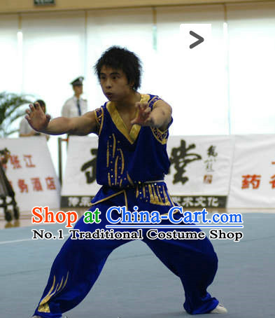 Top Black Chinese Southern Fist Kung Fu Uniform Martial Arts Uniforms Kungfu Suits Competition Costumes Complete Set