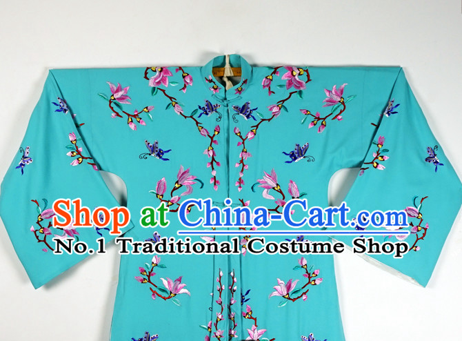 Chinese Beijing Opera Costumes Peking Opera Hua Tan Embroidered Flower Long Robe for Women