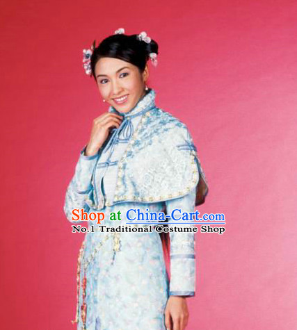 Chinese Princess Plus Size Costumes and Headpieces Complete Set for Women