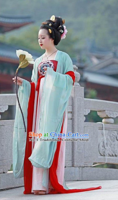 Chinese Tang Dynasty Summer Dress for Ladies