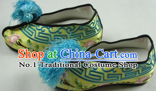 Inside High Heel Chinese Beijing Opera Embroidered Shoes for Ladies