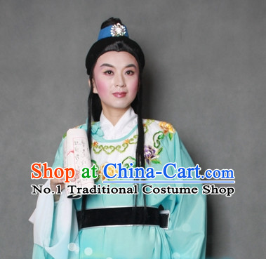 Chinese Style Beijing Opera Costumes and Hair Accessory for Men